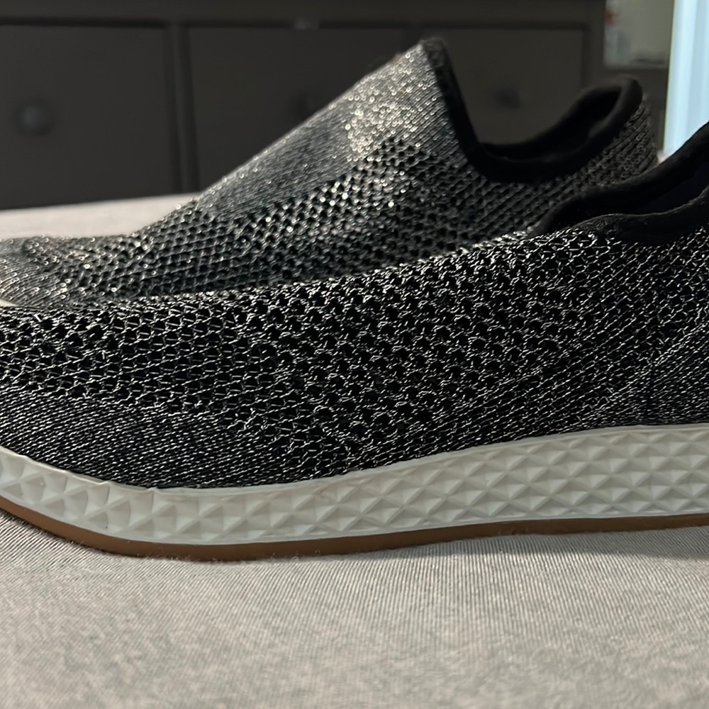 Never worn black sparkly slip on shoes!